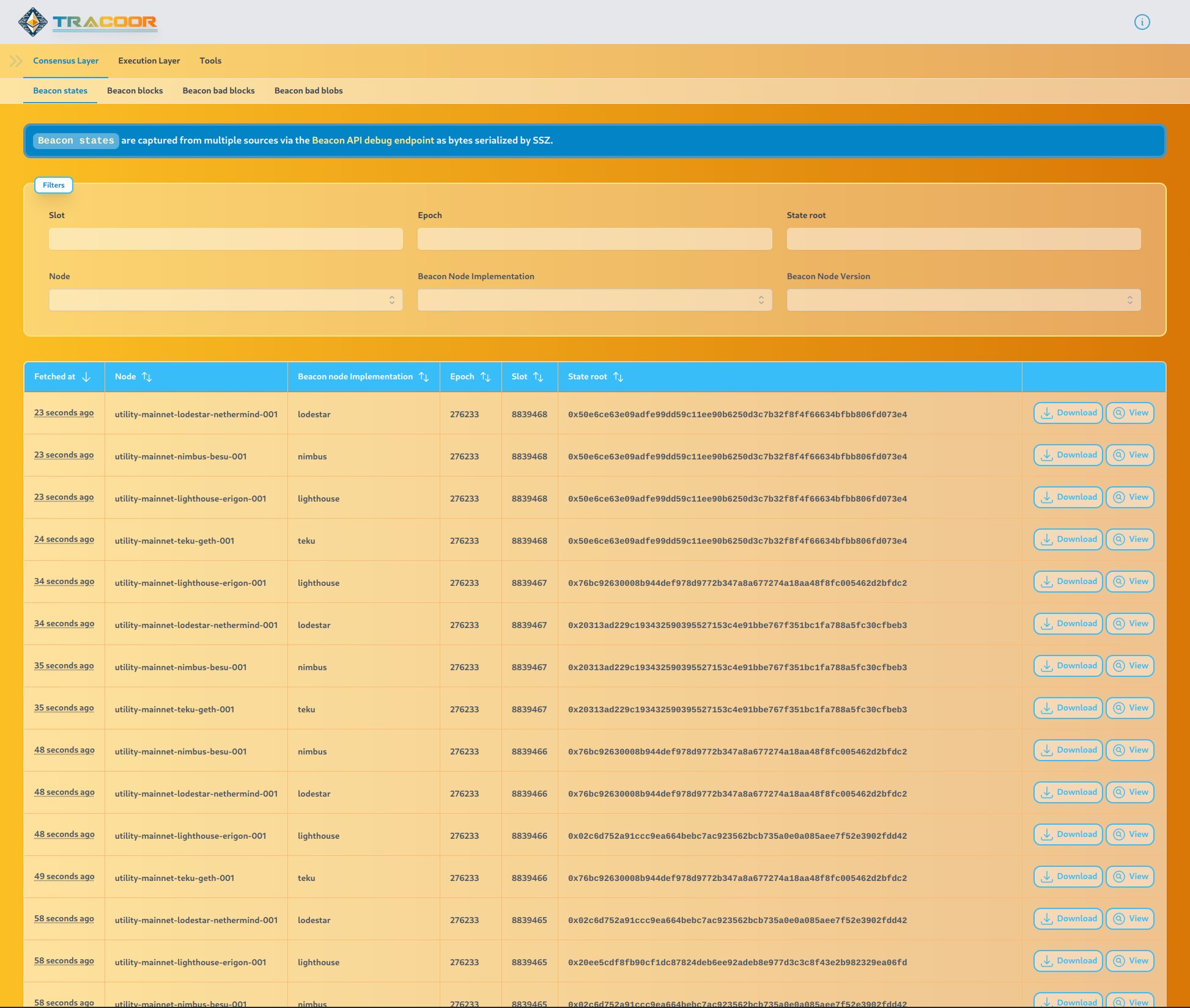 Tracoor homepage